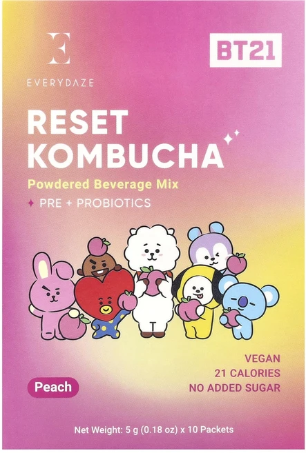 몸관리하세요 겨울입니다 Everydaze 재설정 콤부차 분말 음료 믹스 복숭아 10팩 각 5g(0.18oz) 특별관리진행 - 쿠팡