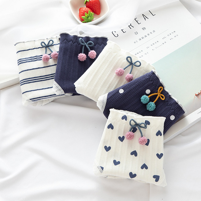 피어니스트 여성 소녀감성 면 팬티 모음 5종세트