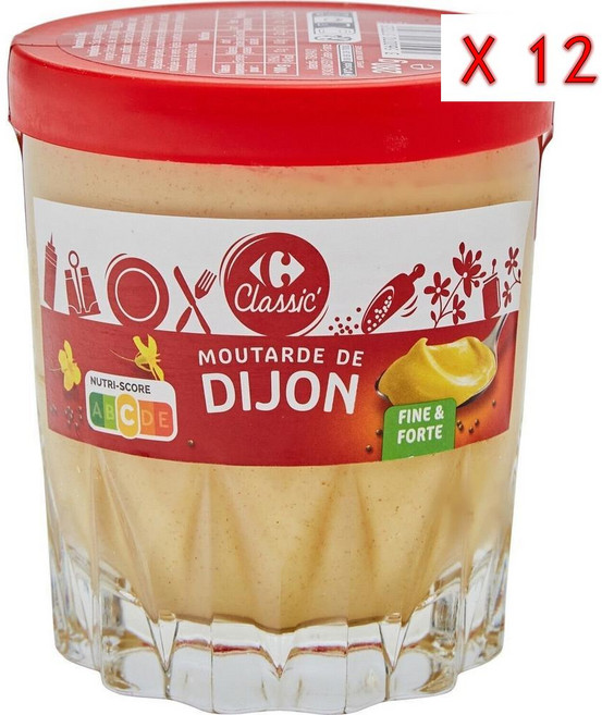 까르푸 디존 머스타드 (파인 앤 스트롱), 12개, 280g