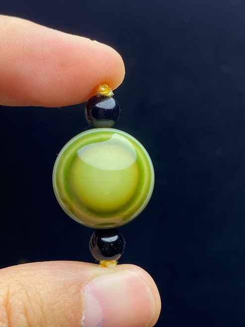 藏傳老珠 天眼天珠圓珠配珠 吊墜鎖骨珠, 如圖所示, 1個