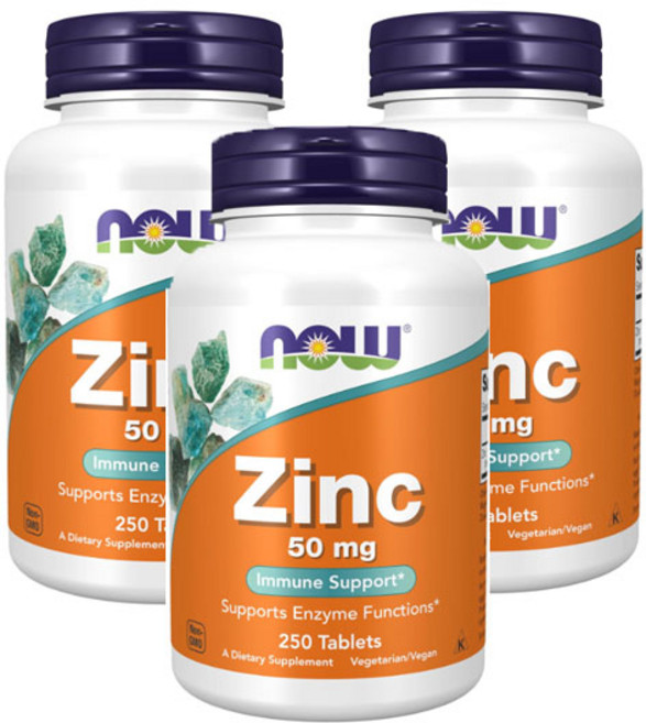 나우푸드 아연 50mg 타블렛, 250정, 3개