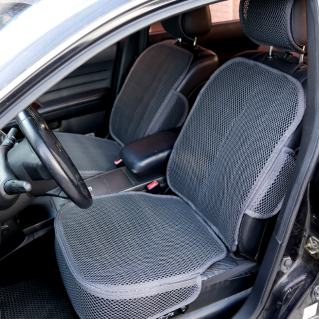 쿨썸 프리미엄 소쿠리시트 논슬립 고정형 여름통풍시트 1P, 그레이,그레이, 1세트