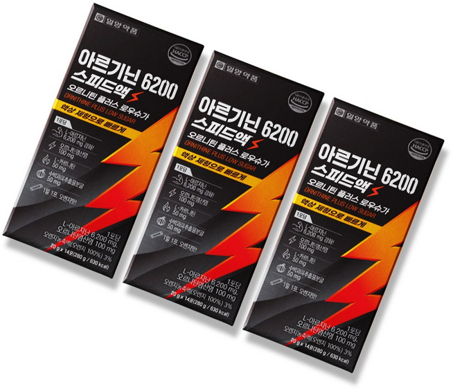 L아르기닌 6200 액상 아르지닌 오르니틴 20gX14포X3박스, 280g, 3개