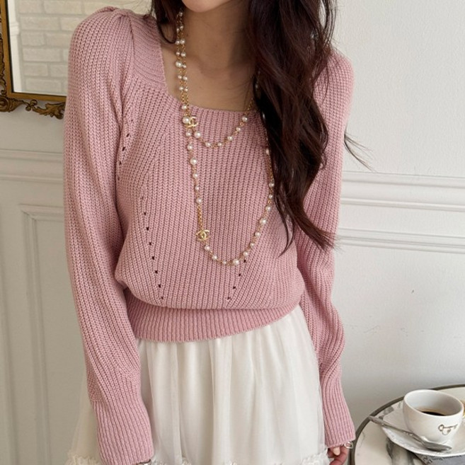 [난닝구]우르벨 퍼프스퀘어넥니트