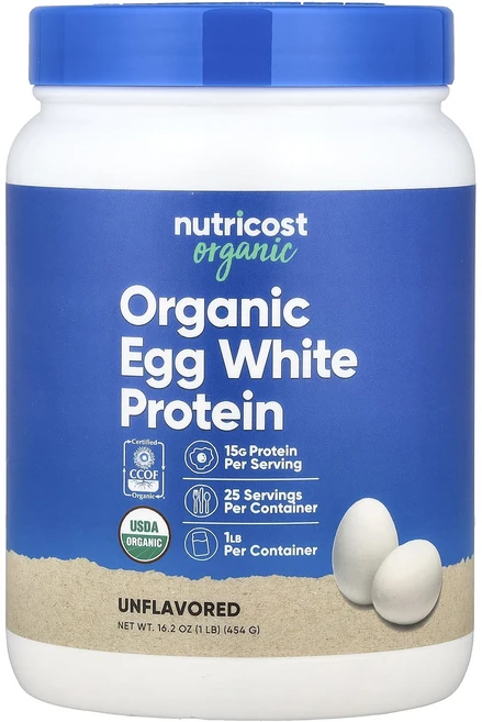 매우편하고 Nutricost 유기농 계란 흰자 단백질 무맛 454g(1lb) 끝내주게잘나가는상품, Nutricost유기농계란흰자단백질무맛454g1lb, 454g, 1 - 쿠팡