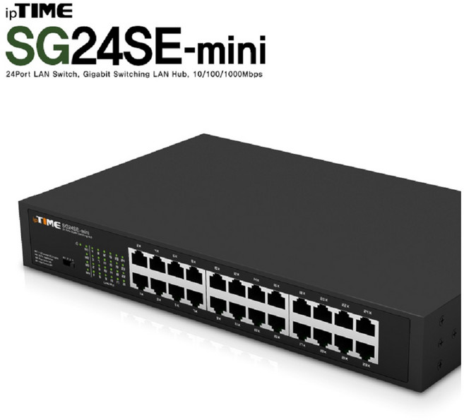 ipTIME 기가비트 스위칭허브, SG24SE-mini, 1개