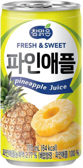 대일 참맑은 파인애플 캔, 30개, 175ml