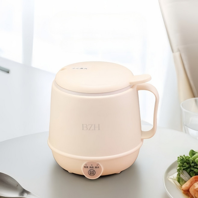 다기능 핫밀크 전기 우유 컵 다용도 워머 우유데우기용 전기 주전자 물 끓이는 컵, 크리미 화이트 스마트