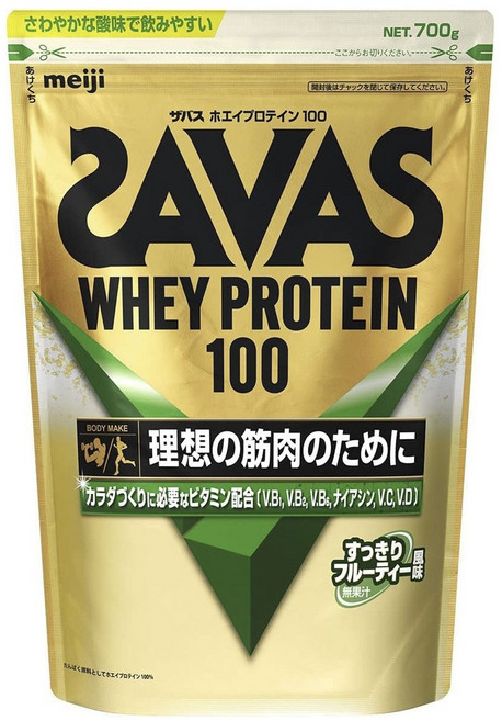 meiji 明治 SAVAS Whey Protein100乳清蛋白粉 清爽水果口味, 1個, 700g