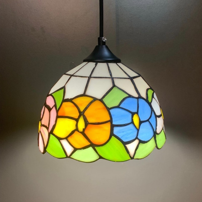 雨果燈飾 鄉村風 手工馬賽克鑲崁 吊燈 吧檯燈 餐桌燈, 四燈長盤60cm (限宅配）