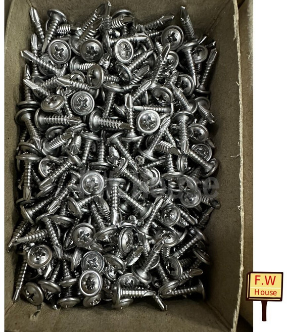 台製 白鐵大扁自攻螺絲 不鏽鋼410 大扁華司 鑽尾粗牙 附發票, 1個