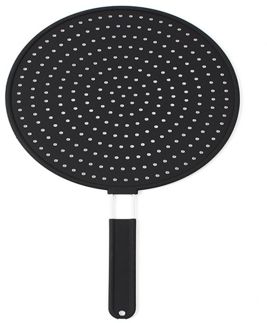 생활의 미쁨 튀김 생선구이 다양한 굽기를 위한 실리콘 프라이팬 덮개 28cm 프라이팬캡