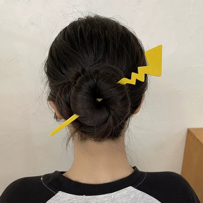 번개 비녀 머리핀 헤어핀 집게핀 헤어번 한복 올림머리 긴머리 고정핀 삔 헤어 머리 뒤꽂이 비녀 머리핀 헤어 악세사리