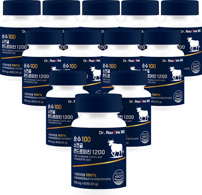 닥터루틴365 순수100 소연골 콘드로이친 1200, 12개, 60정