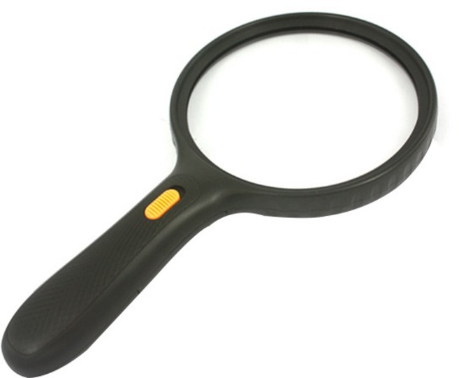 치프몰 3LED 대형 라이트 확대경 손 돋보기 1.8배율 5배율, 1개