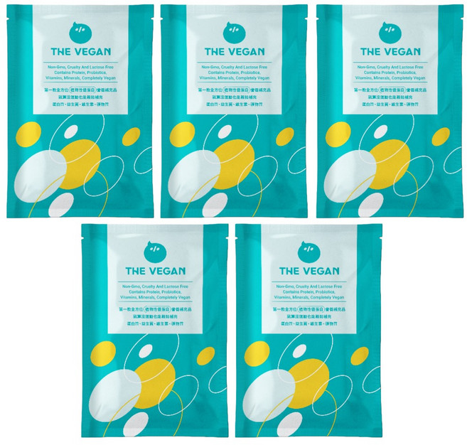 樂維根 植物性分離大豆蛋白 燕麥奶口味 隨身包 高蛋白低脂 健身運動營養補充, 40g, 5個