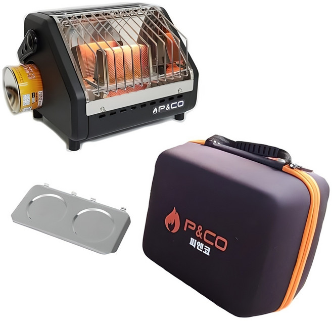 24년신형 피엔코 PH-2000 휴대용 부탄가스히터 난로 낚시 차박 캠핑 열차단판 전용가방 포함, 1개