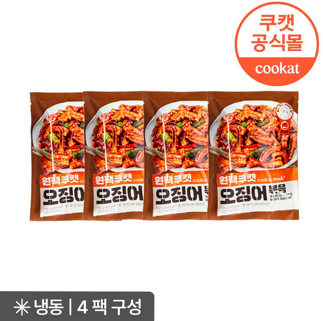 원팩쿠캣 오징어볶음, 4개, 350g