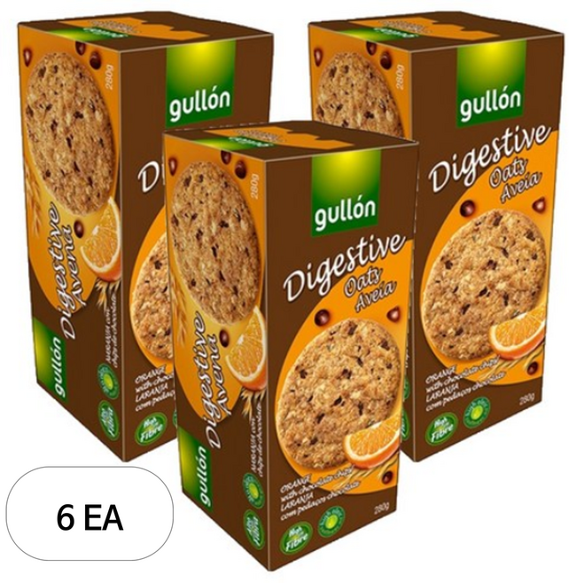 구욘 다이제스티브 귀리 오렌지초코칩 쿠키, 280g, 6개