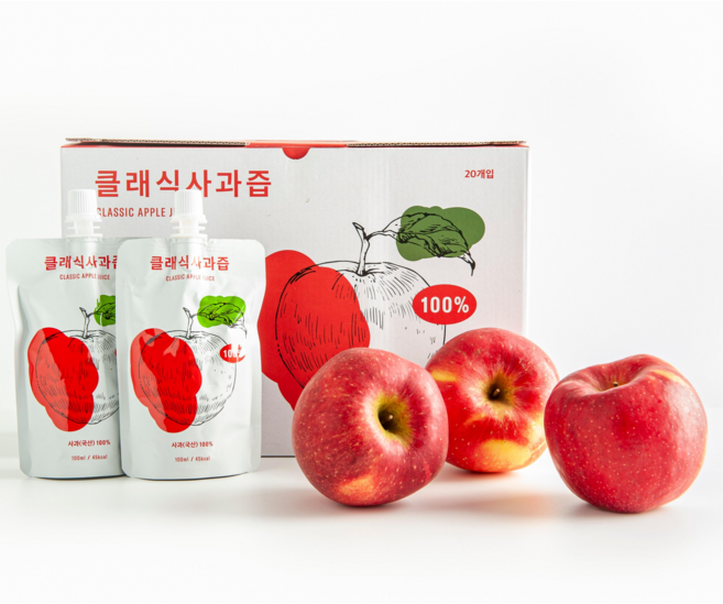 클래식농원 클래식 사과즙, 100ml, 100개