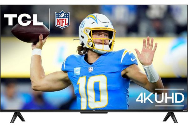 TCL 50인치 S4 4K LED 스마트 TV with Roku 50S450R 2023년 모델 돌비 비전 HDR 애트모스 Alexa Google 어시스턴트 및 Apple Hom, 43 inches