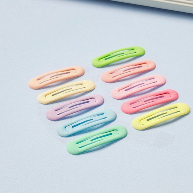 라운드 파스텔 무광 스냅 클립 연예인 고정 액세서리