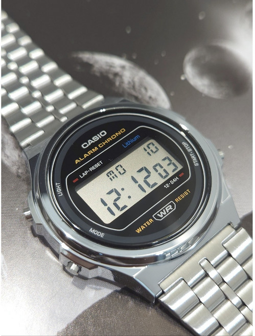 카시오 빈티지 레트로 남녀공용 메탈시계 손목 전자시계 A171WE-1A
