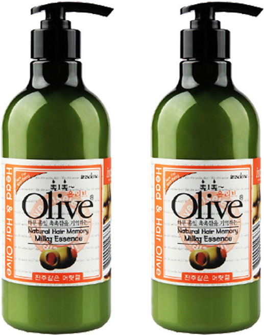 아임세레느 올리브 내추럴 메모리 밀키 헤어 에센스, 500ml, 2개