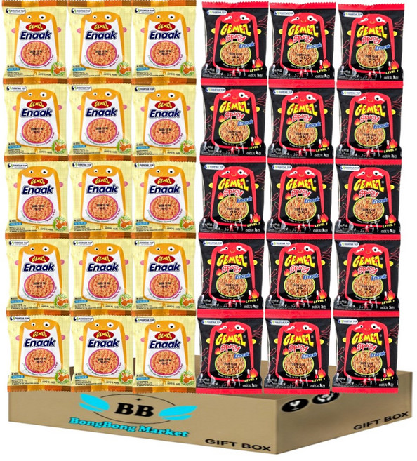 봉봉마켓 게메즈 에낙 라면과자 치킨15개 스파이시15개
