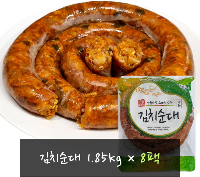 김치순대 /냉동 대전식품, 1.85kg, 8개