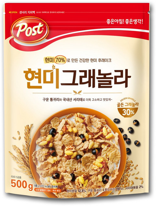 포스트 그래놀라 현미 500g, 1개