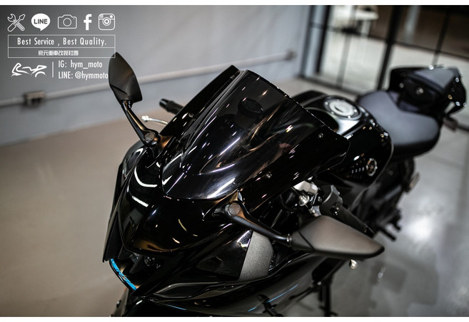 YZF-R7 R6 改裝 加高風鏡 原廠精品型 提升騎乘舒適度與高速穩定性, 透明, 1個