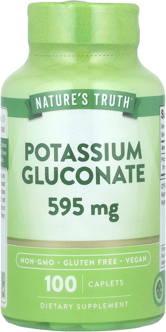 Nature's Truth 포타슘 글루코네이트 595 mg 100 캐플릿, 6개, 100정 - 쿠팡