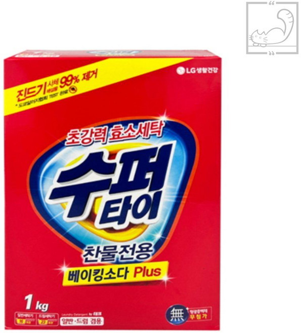 워니샵 수퍼타이 분말세제 1kg, 1개
