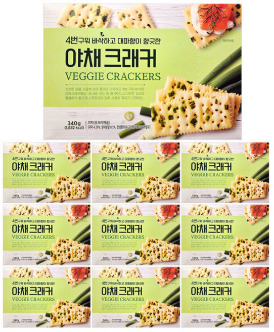 대파향 야채 크래커, 10개, 340g