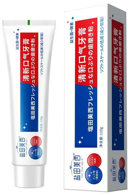 鹽田美西日本獅王大白牙膏 酵素亮白 益生菌牙膏 去牙漬 口腔清潔 口氣清新 口腔照護, 1個, 日本獅大白牙膏, 110g