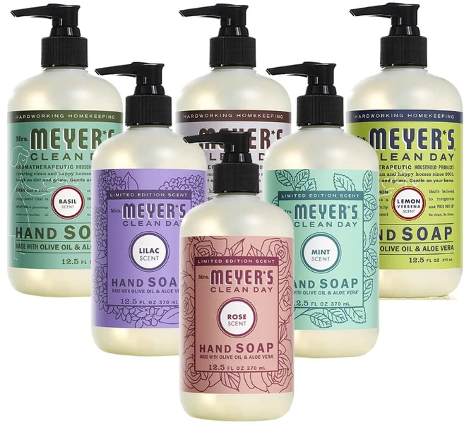 미세스 메이어스 핸드숍 Mrs. Meyer's Liquid Hand Soap Variety Pack(370ml*6), 370ml, 1개 - 쿠팡
