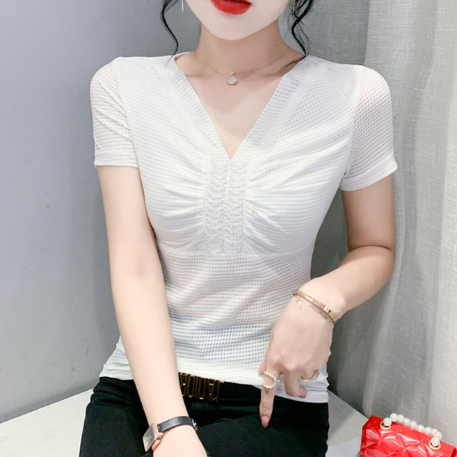 여성용 라인댄스복 스포츠댄스복 여자 상의 티셔츠 연습복 뉴타임즈F24307