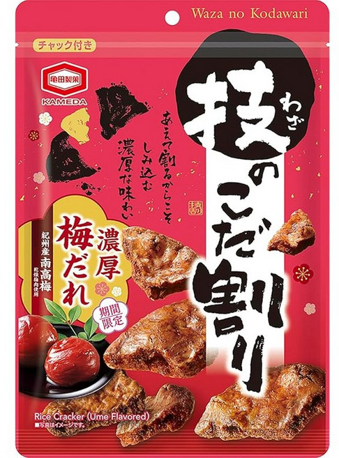 카메다 제과 기술의 엄선 진한 매화 누구 100g×6봉, 1g, 1개