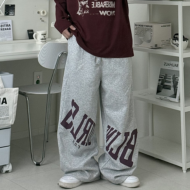르위 남자 와이드 트레이닝팬츠 벌룬 조거바지 빅사이즈