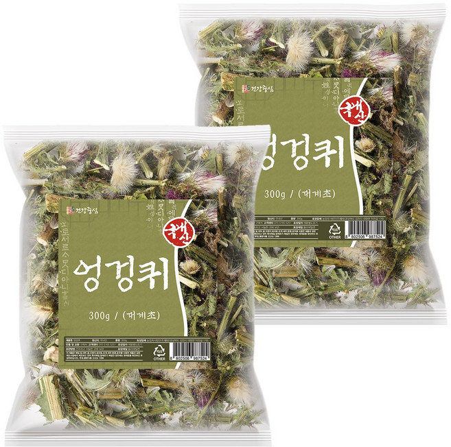 건강중심 국산 엉겅퀴 전초 말린 꽃+잎+줄기 대계초, 300g, 2개