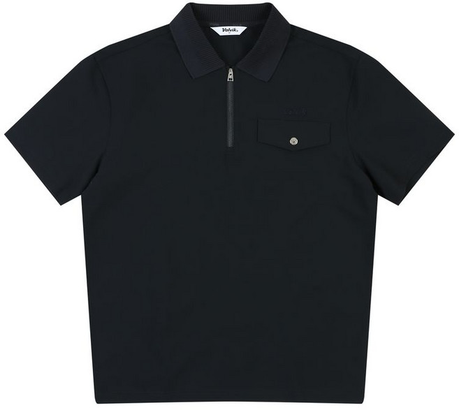 볼빅 어패럴 남성 골프 서커 반집업 반팔 티셔츠 VMTSO452 NA