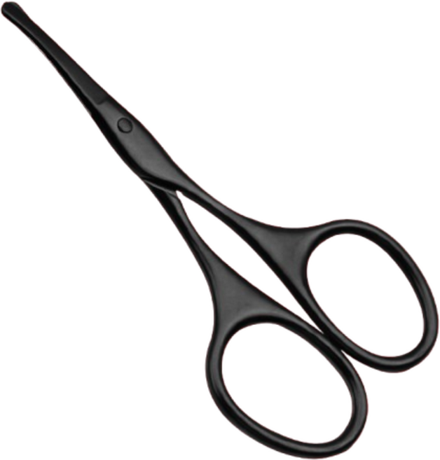 씨엔알비 데일리 정밀 안전 코털 가위, 1개, 나이트 블랙