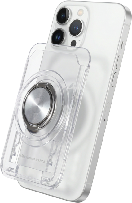 케칙 맥세이프 카드지갑 메탈 스마트링 카드포켓 클리어, 1개, 단품