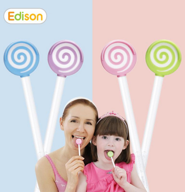 에디슨 유아 혀클리너 4개 세트+휴대용케이스 / 아기 백태 혀닦기, 퍼플2개+핑크2개, 1개