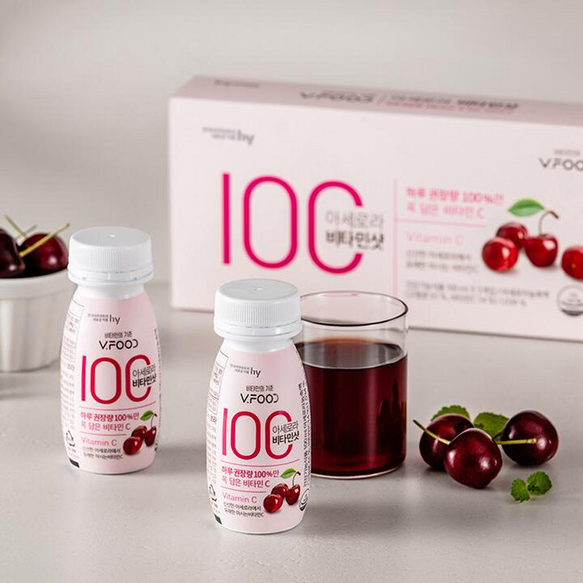 hy 한국야쿠르트 아세로라 비타민샷 100ml, 5개