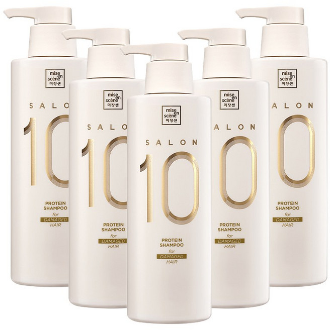 미쟝센 살롱10 단백질 샴푸 손상모 500ml, 5개