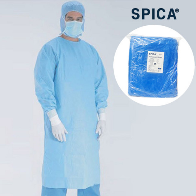 스피카 일회용 부직포 가운 격리 진료 위생가운, L, 10개