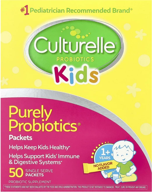 Culturelle 어린이용 Purely Probiotics® 1세 이상 50억CFU 개별 포장 50팩 1팩당 1.5g(0.05oz), 1개 - 쿠팡