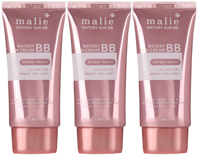 에코제이 마리에 워터리 썬 비비크림 BB크림 SPF50+ / PA+++ 3개, 50g